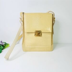 Lana of London Lana Marks Butter Yellow Handmade Crossbody Vintage B…